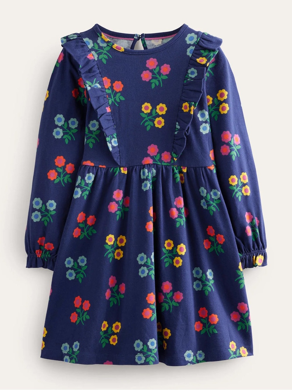 Mini Boden Long Sleeve Ruffle Dress SIze 7-8